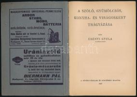 Ébenyi Gyula: A szőlő, gyümölcsös, konyha- és virágoskert trágyázása. Növényvédelem és Kertészet Kön...