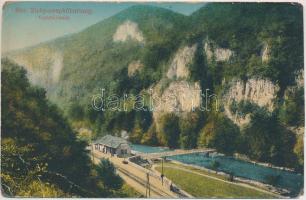 Rév, Vad, Vadu Crisului; Zichy-cseppkőbarlang, vasútállomás. EKE kiadása / Pestera Vadu Crisului / railway station (b)