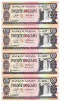 Guyana DN (2018) 20$ (10x) sorszámkövetők "C/65 110921-C/65 110930" T:I
Guyana ND (2018) ...