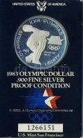 USA 1983. 1$ Ag "Olimpia-diszkoszvetés" T:PP Díszkiadásban!