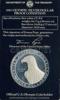 USA 1983. 1$ Ag "Olimpia-diszkoszvetés" T:PP Díszkiadásban!