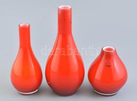 3 db La Vida üveg váza, hibátlan, etikettel jelzett, m: 13-20-25 cm
