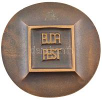 1977. "XVII. FIDEM 1977 / Budapest" kétoldalas öntött bronz emlékérem (80mm) T:1 patina