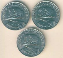 1980. 100Ft "Szovjet-magyar közös űrrepülés" (3x) T:BU