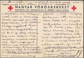 1943 A Vöröskereszt Honvéd Bajtársi Rádiószolgálat által repülőpostával szállított levelezőlap a fro...