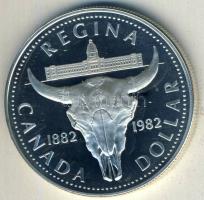 Kanada 1982. 1$ Ag "Regina" T:PP Eredeti díszdobozban!