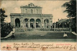 1904 Arad, Városligeti kávéház. Hans Nachbargauer kiadása / park café (EK)
