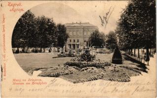 1901 Zagreb, Agram, Zágráb; Muzej na Zrijevcu / Museum am Zrinjiplatz / museum, park