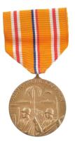 Amerikai Egyesült Államok DN Csendes-óceáni hadjárat bronz kitüntetés mellszalagon T:1-  USA ND Asiatic Pacific Campaign bronze decoration with ribbon C:AU