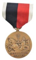 Amerikai Egyesült Államok DN Személyzeti szolgálat bronz kitüntetés mellszalagon T:1-  USA ND Occupation Service bronze decoration with ribbon C:AU