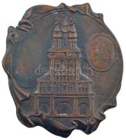 Szovjetunió DN Novogyevicsij-kolostor kétoldalas bronz plakett (77x85mm) T:2 Soviet Union ND Novogievitch Monastery two-sided bronze plaque (77x85mm) C:XF