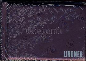 Vadonatúj Lindner éremtartó zsebalbum, 48 4x4cm-es férőhellyel, bordó színben, bontatlan csomagolásban!