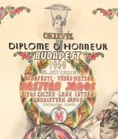 1959 Kézzel rajzolt kerékpáros verseny oklevél budapesti a 4000 méteres üldözőverseny főiskolai csap...