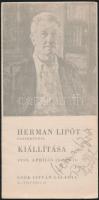 1959 Hermann Lipót (1884-1972) festőművész kiállítási ismertető füzete saját kezű aláírásával, jó állapotban