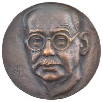 Martsa István (1912-1978) 1975. Manninger Rezső 1890-1970 névre szóló bronz emlékérem (70mm) T:1