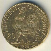 Franciaország/Modern Köztársaság 1908A 20Fr Au 6,45g T:2