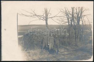1916 Várady ezredes csoportparancsnokság Galíciában, fotó, levélként elküldve, szép pecsétekkel, 9×13,5 cm