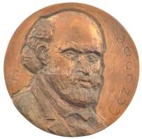 Farkas István Béla (1915-2005): DN Cézanne kétoldalas bronz emlékérem (88mm) T:1-