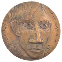 Farkas István Béla (1915-2005): DN Picasso kétoldalas bronz emlékérem (86mm) T:1-