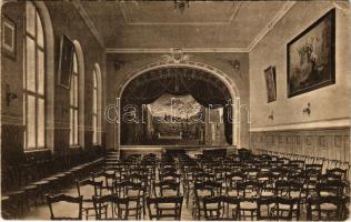 Nagyszeben, Hermannstadt, Sibiu; Institut St. Ursula / Curtea / Institutul Maicelor Ursuline, Sala de teatru / Szent Orsolya-rendi intézet, díszterem, belső / Ursuline boarding school, festival hall (EK)