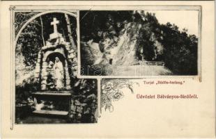Bálványosfürdő, Baile Balvanyos (Torja, Turia); Büdösbarlang. Divald Károly Fia / Höhle / Caverne. Art Nouveau, floral