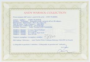 Andy Warhol (1928-1987): Flowers. Ofszet litográfia, papír. Sorszámozott: 25/100, jelzett a nyomaton...