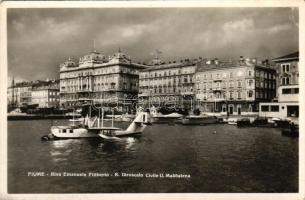 Fiume, Rijeka; Riva Emanuele Filiberto / port, hydroplane, seaplane (EK)