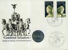 NDK 1987. 5M "Berlin - Az NDK fővárosa" érmés borítékon 2 db bélyeggel, alkalmi bélyegzővel T:1