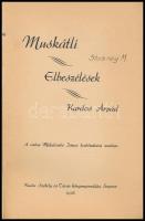 Kardos Árpád: Muskátli. Elbeszélések. A borító Mihalovits János festőművész munkája. Sopron, 1938., ...