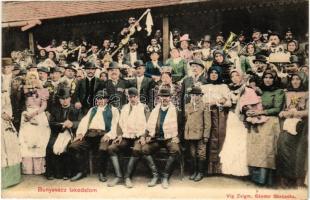1904 Szabadka, Subotica; Bunyevác lakodalom. Vig Zsigm. Sándor kiadása / Bunjevci wedding, folklore (Rb)