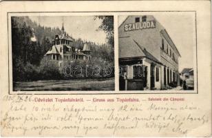 1905 Topánfalva, Topersdorf, Campeni; Schlessel és Walter-féle kastély, Szálloda. Csiky Testvérek kiadása / castle, hotel (EB)