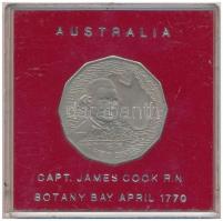 Ausztrália 1970. 50c Cook ausztráliai útja eredeti műanyag dísztokban T:1 Australia 1970. 50 Cents Capt. James Cook - Botany Bay in original plastic case C:UNC Krause KM#69