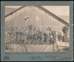 1913 Domavölgyi (Erdély) fűrésztelep fotó. Törésnyommal 18x16 cm