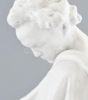 Herendi Beethoven, fehér mázas és biscuit figura, jelzett, kopott, kosz nyomokkal, Tervező: Horvay J...