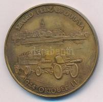 Fritz Mihály (1947-) 1984. "Szeged felszabadulásának 40. évfordulója" bronz emlékérem (42m...