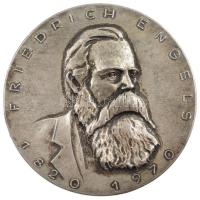 Német Demokratikus Köztársaság ~1970. Friedrich Engels 1820-1970 Ag emlékérem (32.23g/0.800/44mm) T:1- German Democratic Republic ~1970. Friedrich Engels 1820-1970 Ag commemorative medallion (32.23g/0.800/44mm) C:AU