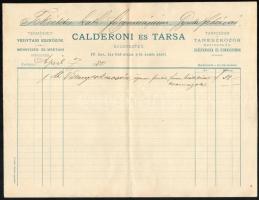 1880 Calderoni 2 db számla