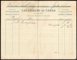 1880 Calderoni 2 db számla