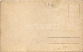 1917 Budapest II. Hűvösvölgy, kirándulók csoportja kutyával. photo