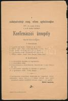 1900 Székelyudvarhelyi ev. ref. leányiskola névsora, közvizsgálatok sorrendje + 1907 Konfirmácziói ü...