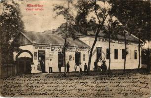 1914 Albertirsa, Alberti-Irsa; Gál S. féle Vasúti vendéglő, kávéház és szálloda (kopott sarkak / worn corners)