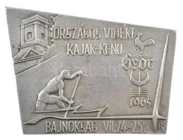 Renner Kálmán (1927-1994) 1965. Országos Vidéki Kajak-Kenu Bajnokság VII.24-25. - Győr 1965 Al plakett (107x80mm) T:2