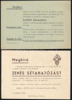 1937-1940 4 db cserkész meghívó (teadélutánra, zenés sétahajózásra, táncos összejövetelre, filmmatinéra)