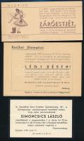 1939-1940 3 db meghívó (filmmatinére, Lehel öregcserkész záróestre, 347. sz. cserkész cs. néhai parancsnokának síremlékszentelésére)