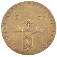 1974. Nógrád Megyei Kereskedelmi Napok kétoldalas, öntött bronz emlékérem (92mm) T:1- patina