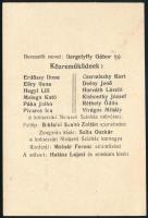 1943 Tolnay Klári művész est tiszteletjegy Kolozsvár