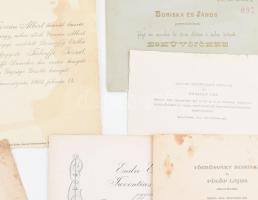 cca 1910 Vegyes esküvői meghívó tétel, 15 db