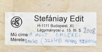 Stefániay Edit (1936 - ): A múlt emlékei. 2008. Tűzzománc. 30x20cm