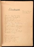 cca 1910 Verses kézirat és zenemű gyűjtemény, kb 80 beírt oldalon