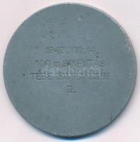 1943. "Magyar Leszámítoló és Pénzváltóbank Tisztviselőinek Sportegyesülete 1938" fém díjér...